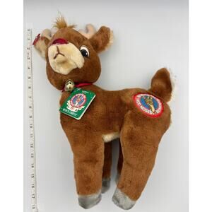Vintage Rudolph The Red Nosed Reindeer Plush Applause Toy NWT